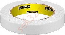 Лента двухсторонняя клейкая на вспененной основе, STAYER 19ммх5м белая