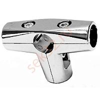 Креп. 3-х труб 90гр хром Код К-5935